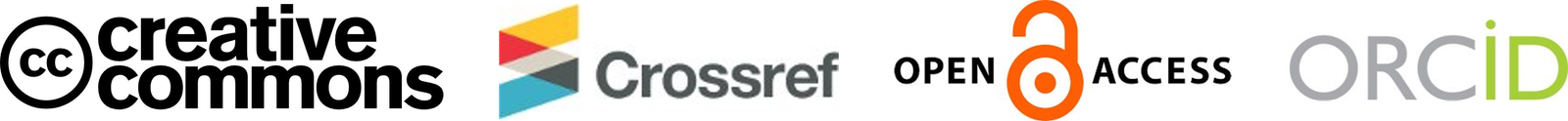 Creative Commons, Crossref and indexing logos